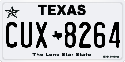 TX license plate CUX8264