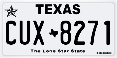 TX license plate CUX8271
