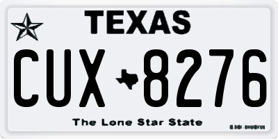 TX license plate CUX8276
