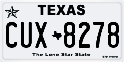 TX license plate CUX8278