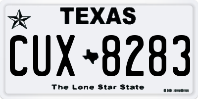 TX license plate CUX8283