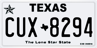 TX license plate CUX8294