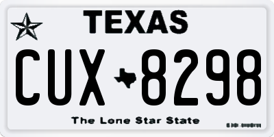 TX license plate CUX8298