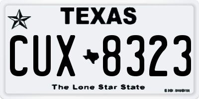 TX license plate CUX8323