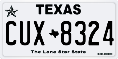 TX license plate CUX8324
