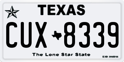 TX license plate CUX8339