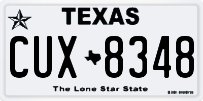 TX license plate CUX8348