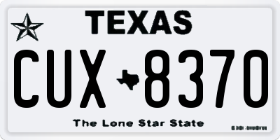 TX license plate CUX8370