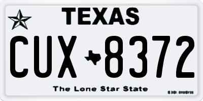 TX license plate CUX8372