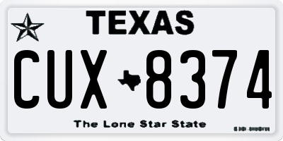 TX license plate CUX8374