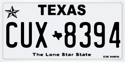 TX license plate CUX8394