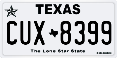TX license plate CUX8399