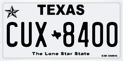 TX license plate CUX8400