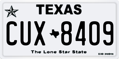 TX license plate CUX8409