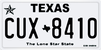 TX license plate CUX8410