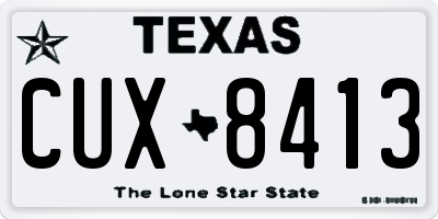 TX license plate CUX8413