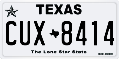 TX license plate CUX8414