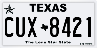 TX license plate CUX8421