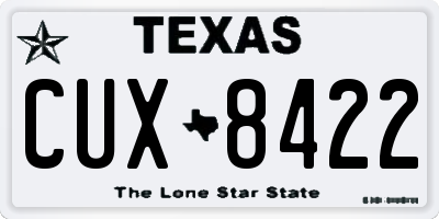 TX license plate CUX8422