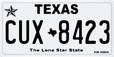 TX license plate CUX8423