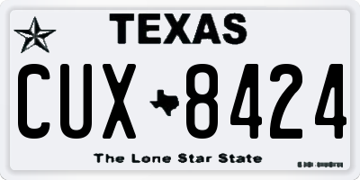 TX license plate CUX8424