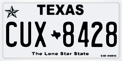 TX license plate CUX8428
