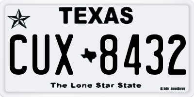 TX license plate CUX8432