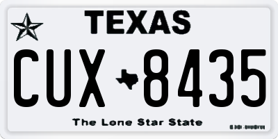 TX license plate CUX8435