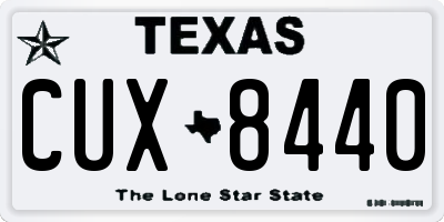 TX license plate CUX8440