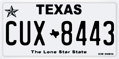 TX license plate CUX8443