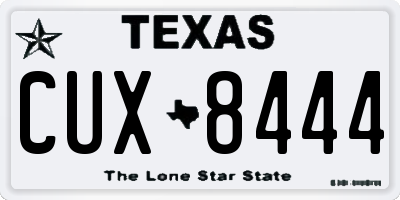 TX license plate CUX8444