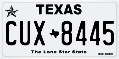 TX license plate CUX8445