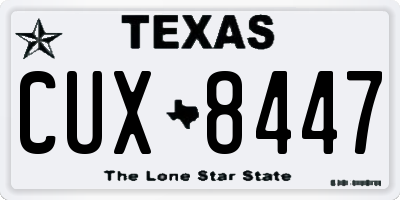 TX license plate CUX8447