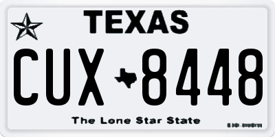TX license plate CUX8448