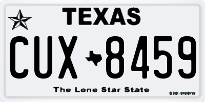 TX license plate CUX8459