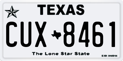 TX license plate CUX8461