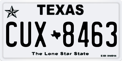 TX license plate CUX8463