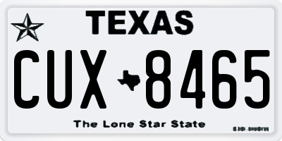TX license plate CUX8465