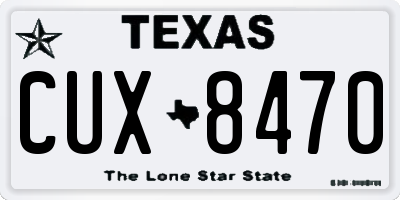 TX license plate CUX8470