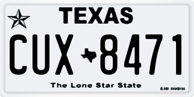 TX license plate CUX8471