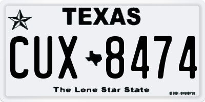 TX license plate CUX8474