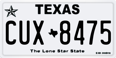 TX license plate CUX8475