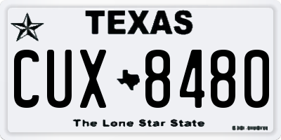 TX license plate CUX8480