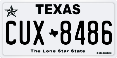 TX license plate CUX8486
