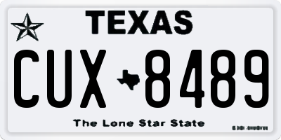 TX license plate CUX8489