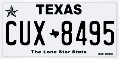 TX license plate CUX8495