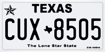 TX license plate CUX8505