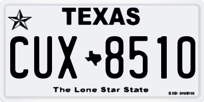 TX license plate CUX8510