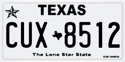 TX license plate CUX8512