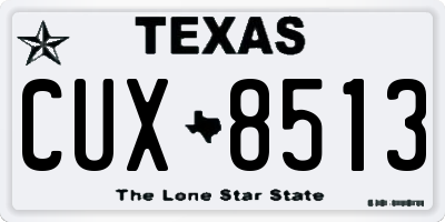 TX license plate CUX8513